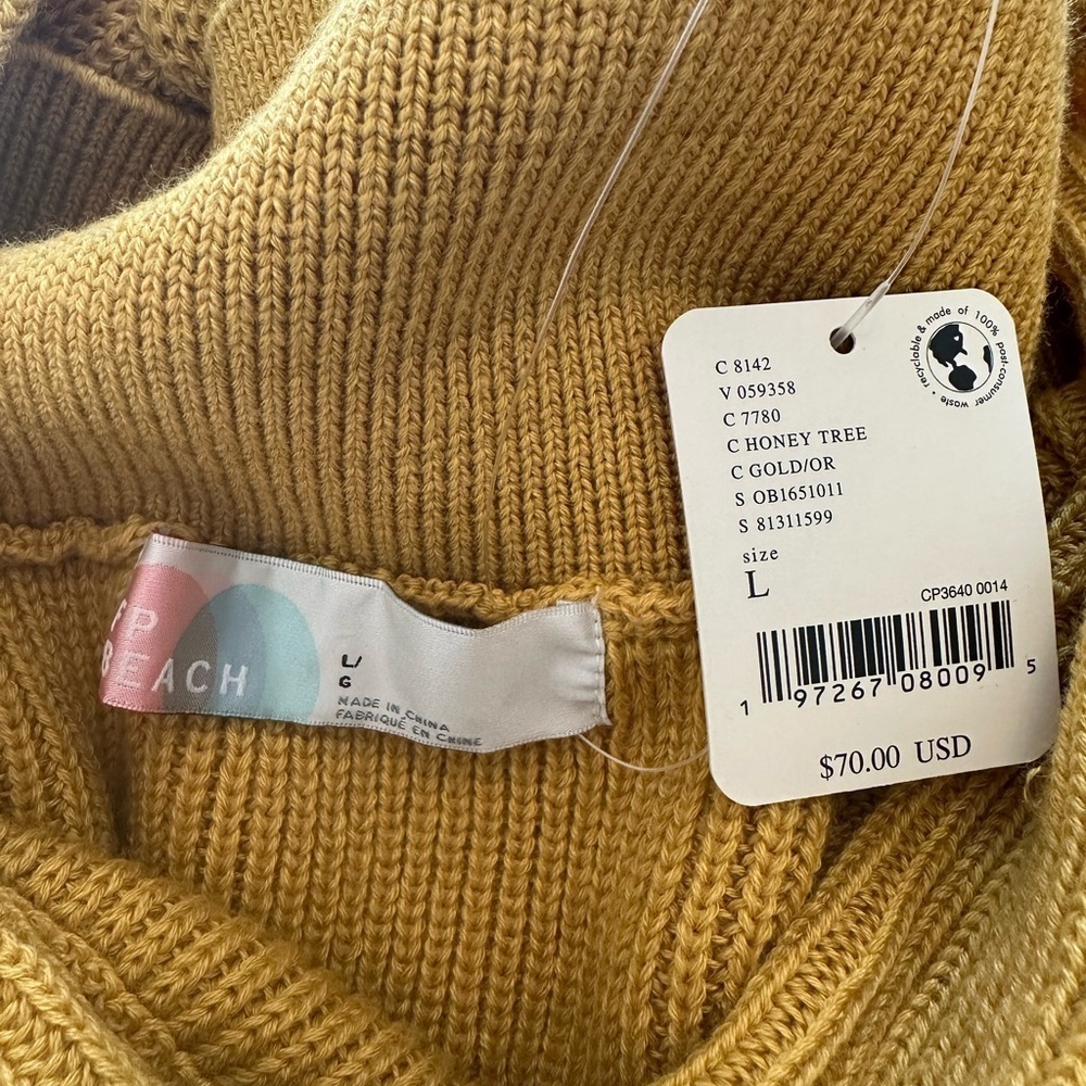 Free People Beach Convertible Low Back Ribbed Sweater Dress Size L - Picture 4 of 7